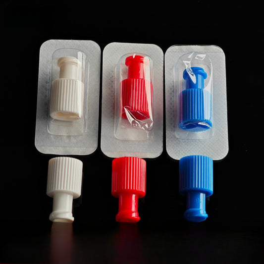 100/pk Luer Stopper Female *Male Luer Plug Luer-lock, Sterile Syringe Luer Lock Stopper for Feeding Tubes Lab Supplies