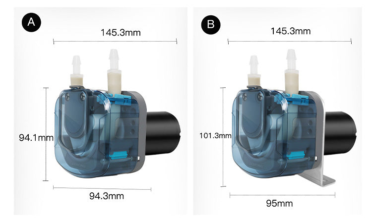 BP3000 Peristaltic Pump Multiple Angles - Panel Mount and Vertical Mount Options, Silicone Norprene Tube