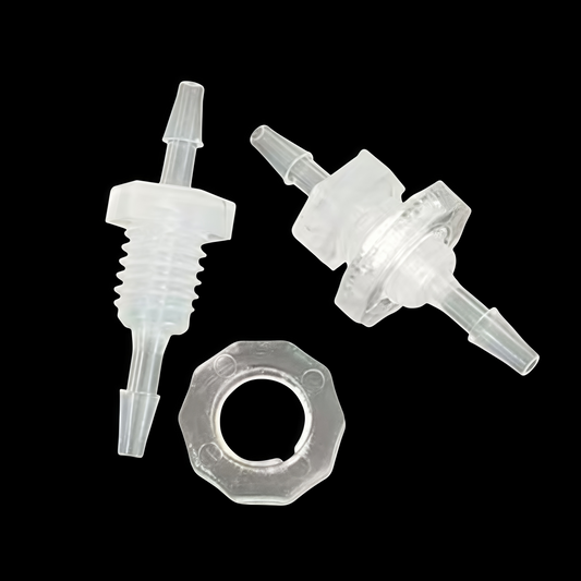 Barbed Bulkhead Hose Fitting — Panel-Mount Barbed Connector-Data Sheet (Food-Grade PP)