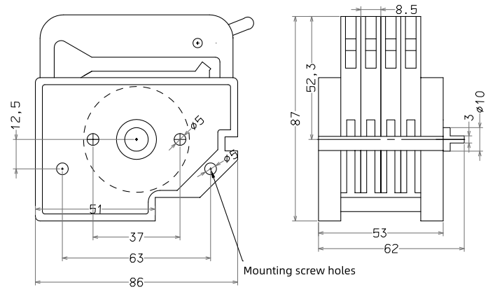 DG Micro Multi-Channel Peristaltic Pump Head - 2/4/8 Channels Liquid Dispensing