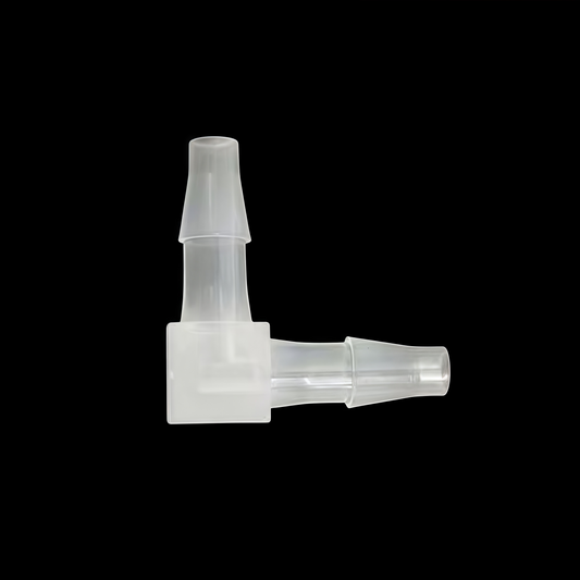 Food-Grade PP L-Type Right Angle Connector | Medical & Lab Instruments