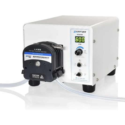 LK25-BT600M Flip-Top Pump Head Peristaltic Pump, Variable Speed Adjustable Flow Metering Pump