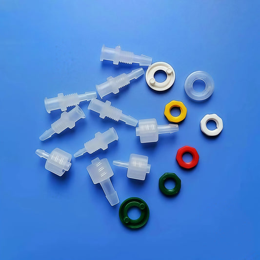 10 /pk Luer Bulkhead Panel Connector PP Food grade Plastic Panel Mounting Tube Connector
