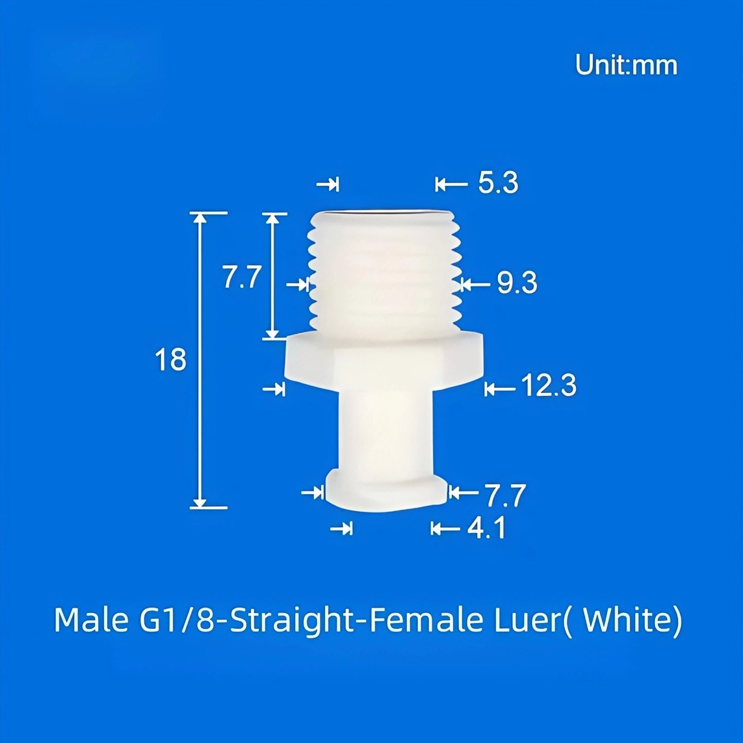 Male / Female Luer Lock-to-Male G1/8 Threaded Elbow L Tube Connectors