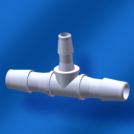 T-type Reducing Tee Joint Barb Connectors - Food Grade PP
