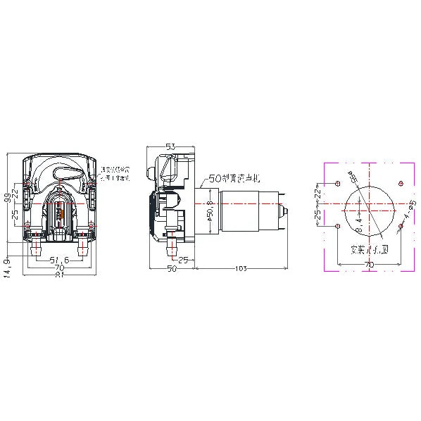 503Z/ZL Commercial High Volume Peristaltic Pump OEM with DC Motor 12V/24v