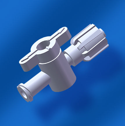 Llave de paso unidireccional, Luer hembra-macho con cierre giratorio, llave de paso Luer hembra-Luer macho giratorio, paquete de 10