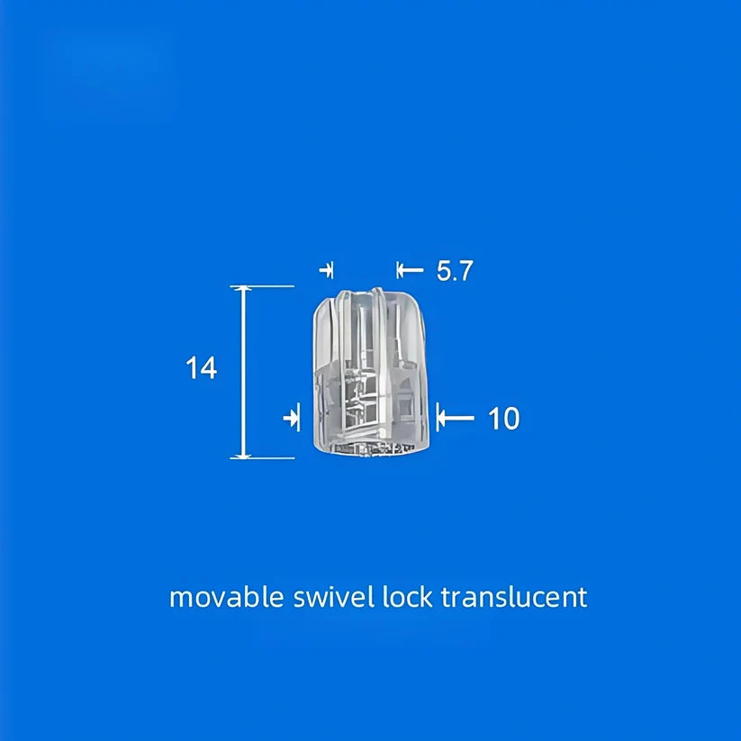 Snap-on Luer Lock Ring Translucent – Movable Swivel Luer Lock Connector, Food Grade PP, 120°C Heat Resistant, Leak Proof