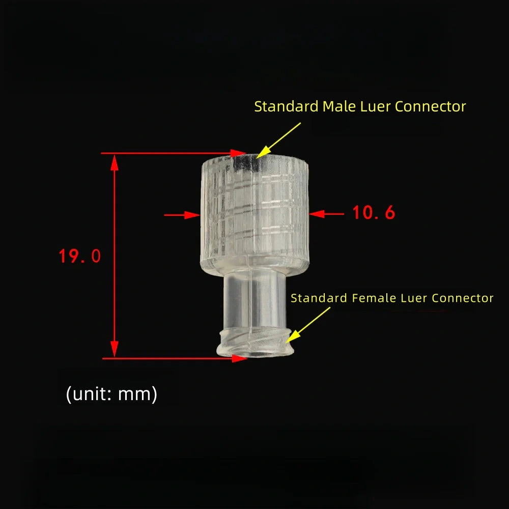 100/pk Luer Stopper Female *Male Luer Plug Luer-lock, Sterile Syringe Luer Lock Stopper for Feeding Tubes Lab Supplies