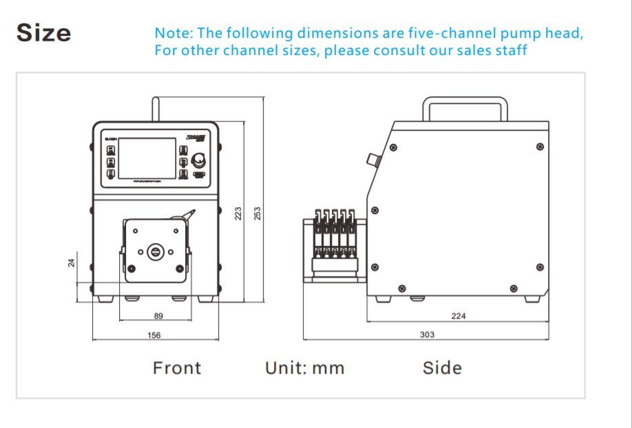 BL100HMC8X Microliter Filling Precision Pump Peristaltic Multi-channel Pump Laboratory 0.002-25ml/min