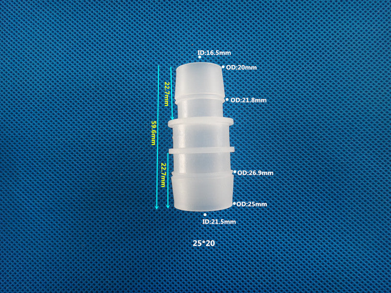 Large Size Plastic Reducer Barbed Connectors - 1/2" to 1"