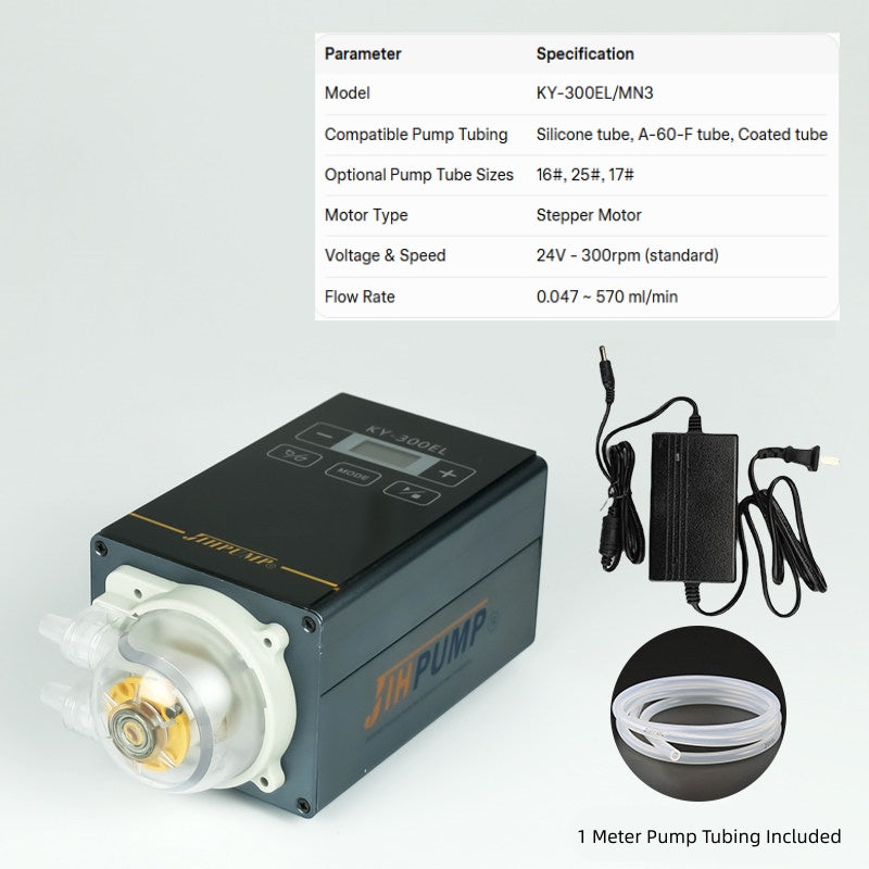 KY-300EL (OLED) High-Precision Peristaltic Pump | 0~300 RPM Stepper Motor Drive