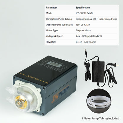 KY-300EL (OLED) High-Precision Peristaltic Pump | 0~300 RPM Stepper Motor Drive