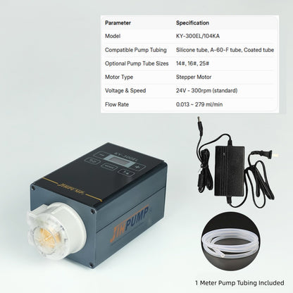 KY-300EL (OLED) High-Precision Peristaltic Pump | 0~300 RPM Stepper Motor Drive
