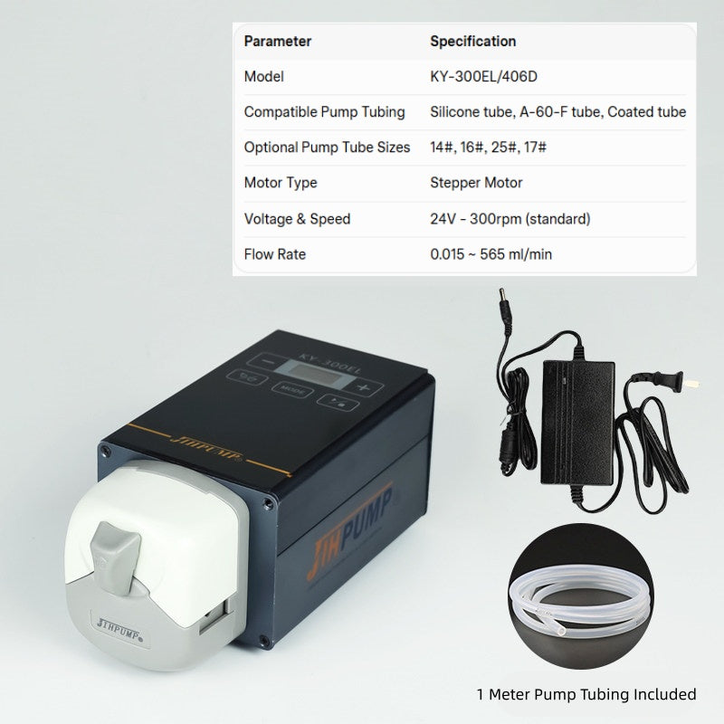 KY-300EL (OLED) High-Precision Peristaltic Pump | 0~300 RPM Stepper Motor Drive