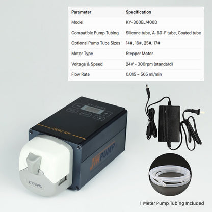 KY-300EL (OLED) High-Precision Peristaltic Pump | 0~300 RPM Stepper Motor Drive