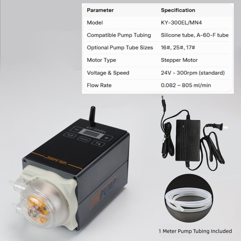 KY-300EL (OLED) High-Precision Peristaltic Pump | 0~300 RPM Stepper Motor Drive