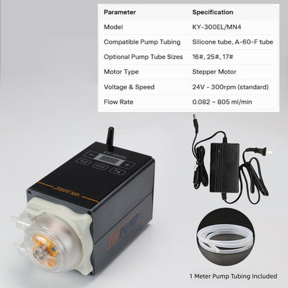 KY-300EL (OLED) High-Precision Peristaltic Pump | 0~300 RPM Stepper Motor Drive