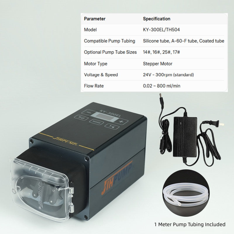 KY-300EL (OLED) High-Precision Peristaltic Pump | 0~300 RPM Stepper Motor Drive