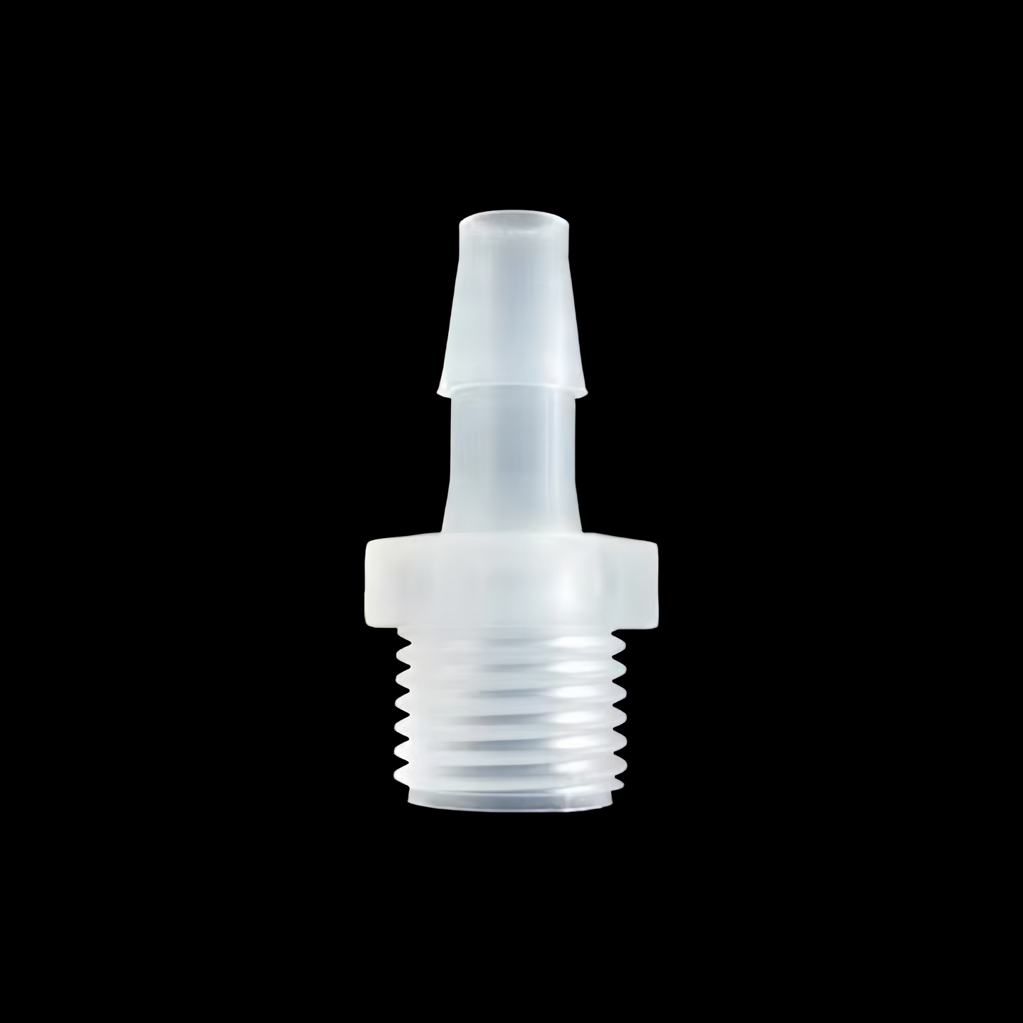 1/4G Male Thread Barbed Connector for Medical and Food Applications, Food-Grade PP, Leak-Free and Durable