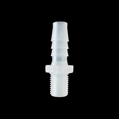 1/4G Male Thread Barbed Connector for Medical and Food Applications, Food-Grade PP, Leak-Free and Durable