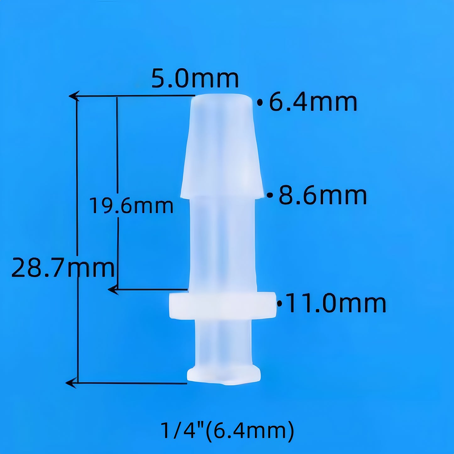 Female Luer Plastic Hose Barb Lock Connector Durable Medical Grade