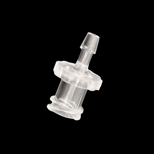 PC Female Luer Lock to Hose Barb Fitting - Transparent Polycarbonate Medical Connector, Leak-Proof, Food-Grade, 2.4mm to 6.4mm ID
