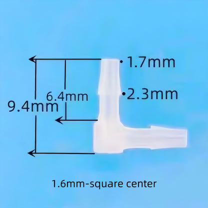 Food-Grade PP L-Type Right Angle Connector | Medical & Lab Instruments