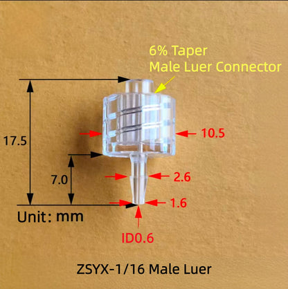 Male Luer PC Barb Lock Connector