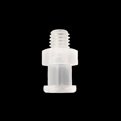 Female Luer Lock to 10-32 UNF Male Threaded Connector, Food-Grade PP Tube Fitting
