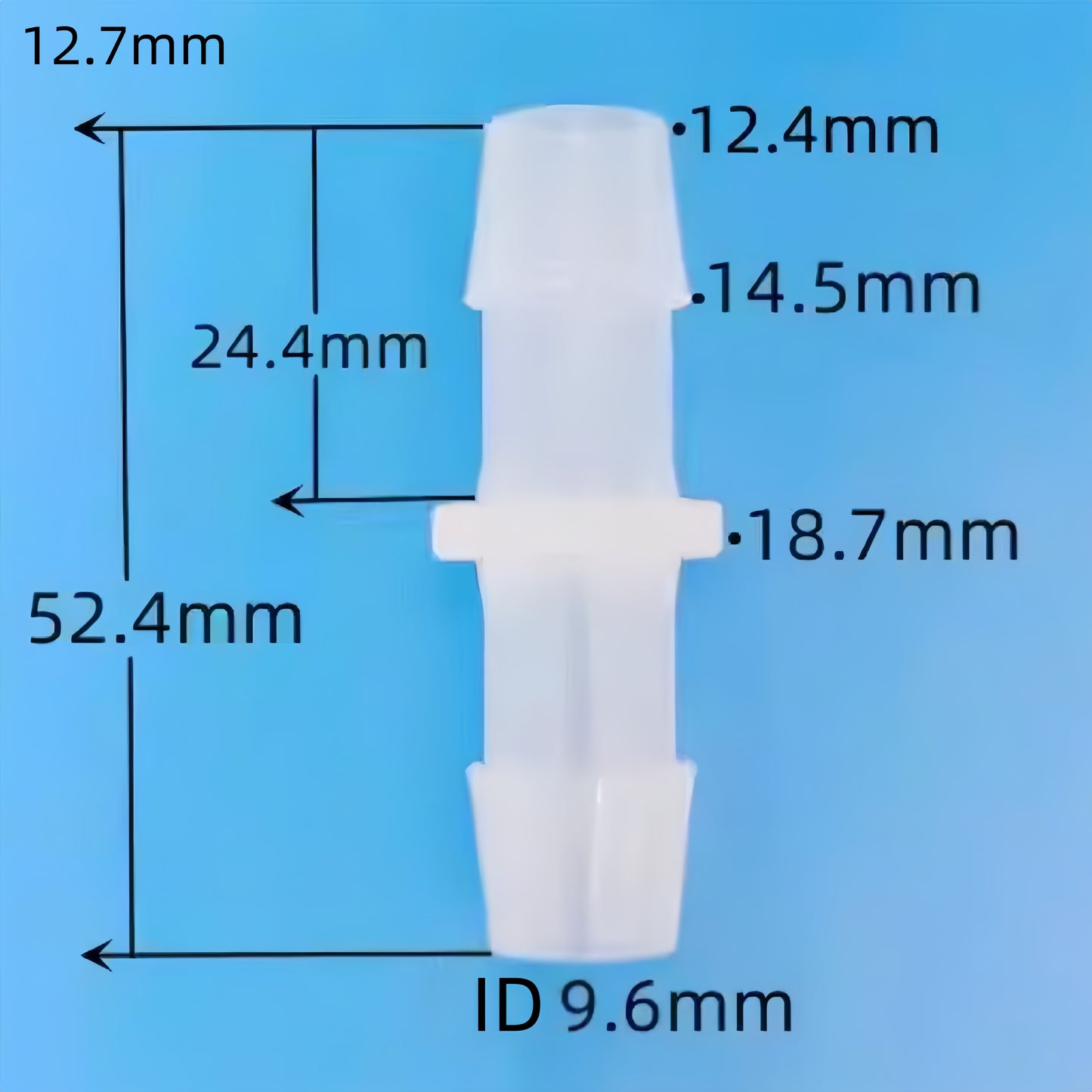 Equal Barb Hose Fittings – Food Grade Plastic Tube Connectors (PP)