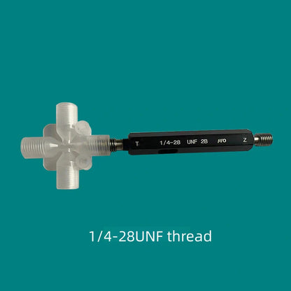 Adaptador de conector de tubo cruzado de cuatro vías PP PTFE hembra 1/4-28unf