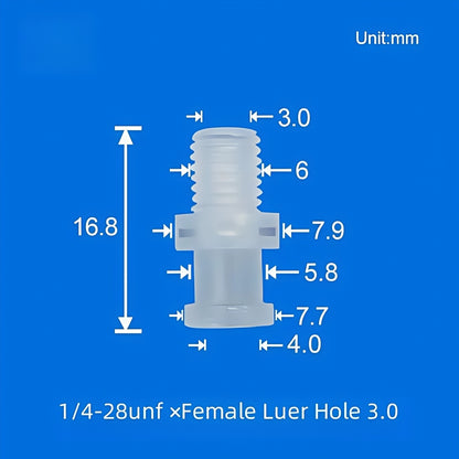 Female × Female Luer Lock Fittings,Male × Male Luer Lock Tube Connector ,PP