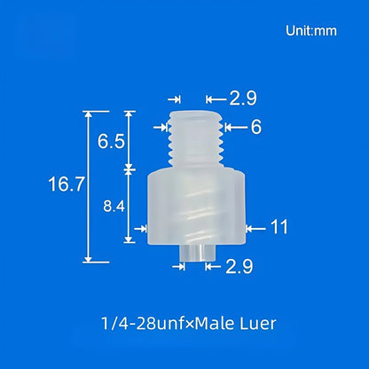 Female × Female Luer Lock Fittings,Male × Male Luer Lock Tube Connector ,PP