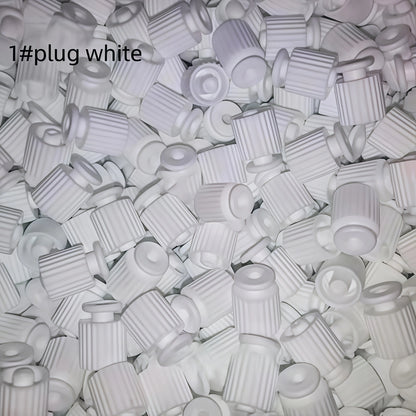 1# plug white, luer lock dust-proof white medical tubing stopper cap bulk supply
