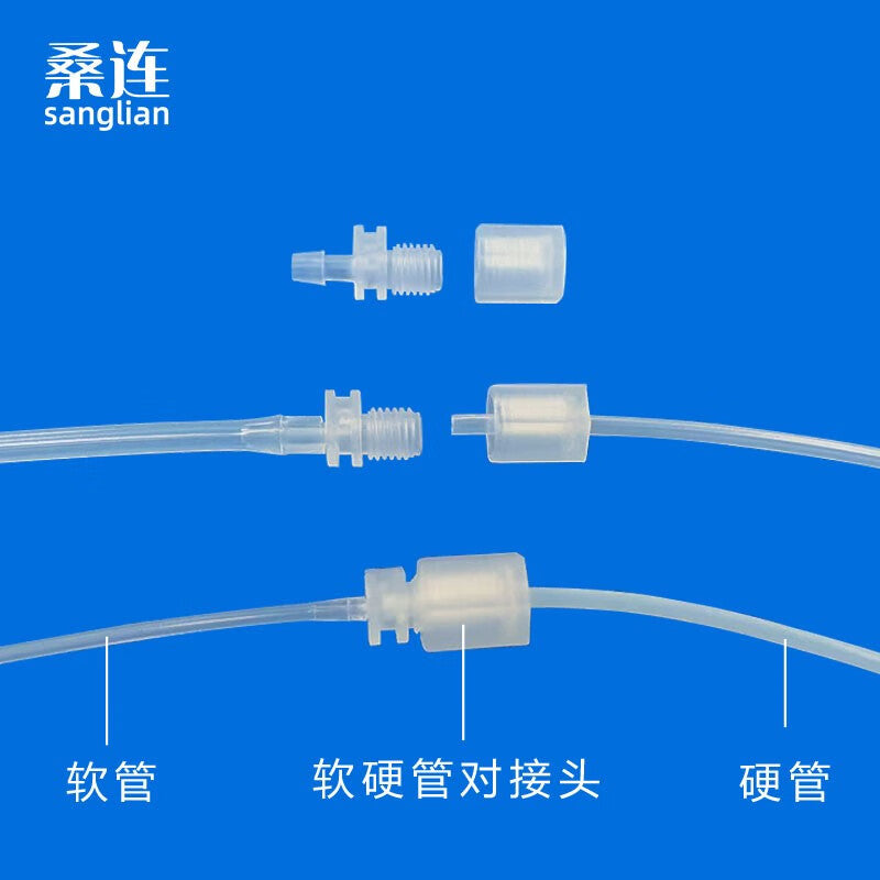 Threaded x Barb 1/16 1/8 3/32 5/32 PP Adapter, 1/16 3/32 1/8 5/32 Hose with  Rigid Tubing PTFE OD2.5 3.0 3.2mm Connectors