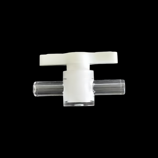 2-Way Slip Stopcock Valve-Short for Medical Labs -Plastic, Leak-Proof