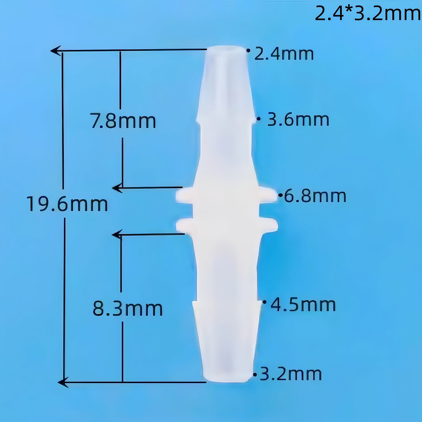 Reducer Tube Connectors Barb Fittings – Food‑Grade PP Plastic