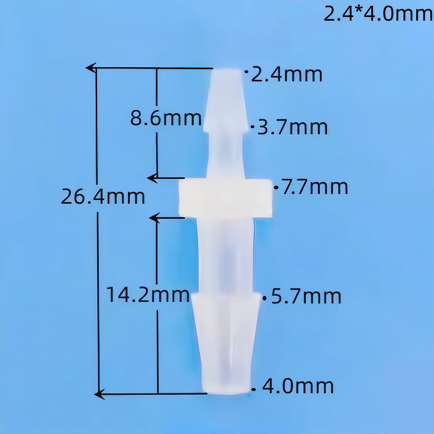 Reducer Tube Connectors Barb Fittings – Food‑Grade PP Plastic