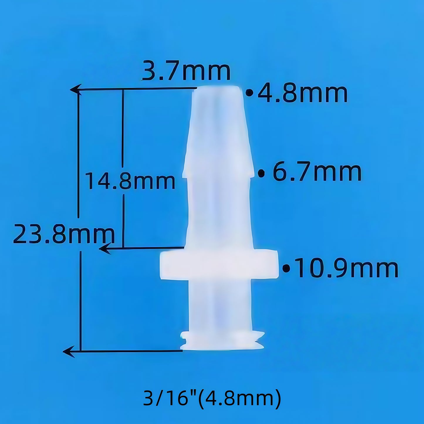 Female Luer Plastic Hose Barb Lock Connector Durable Medical Grade