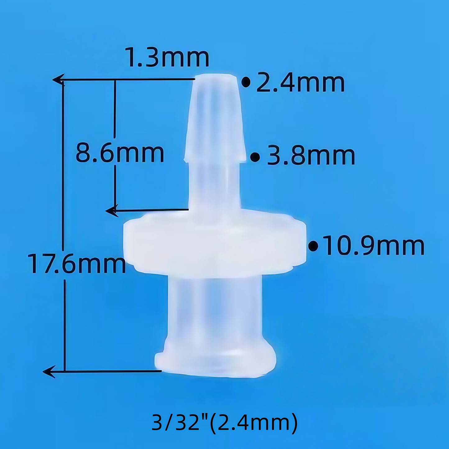 Female Luer Plastic Hose Barb Lock Connector Durable Medical Grade