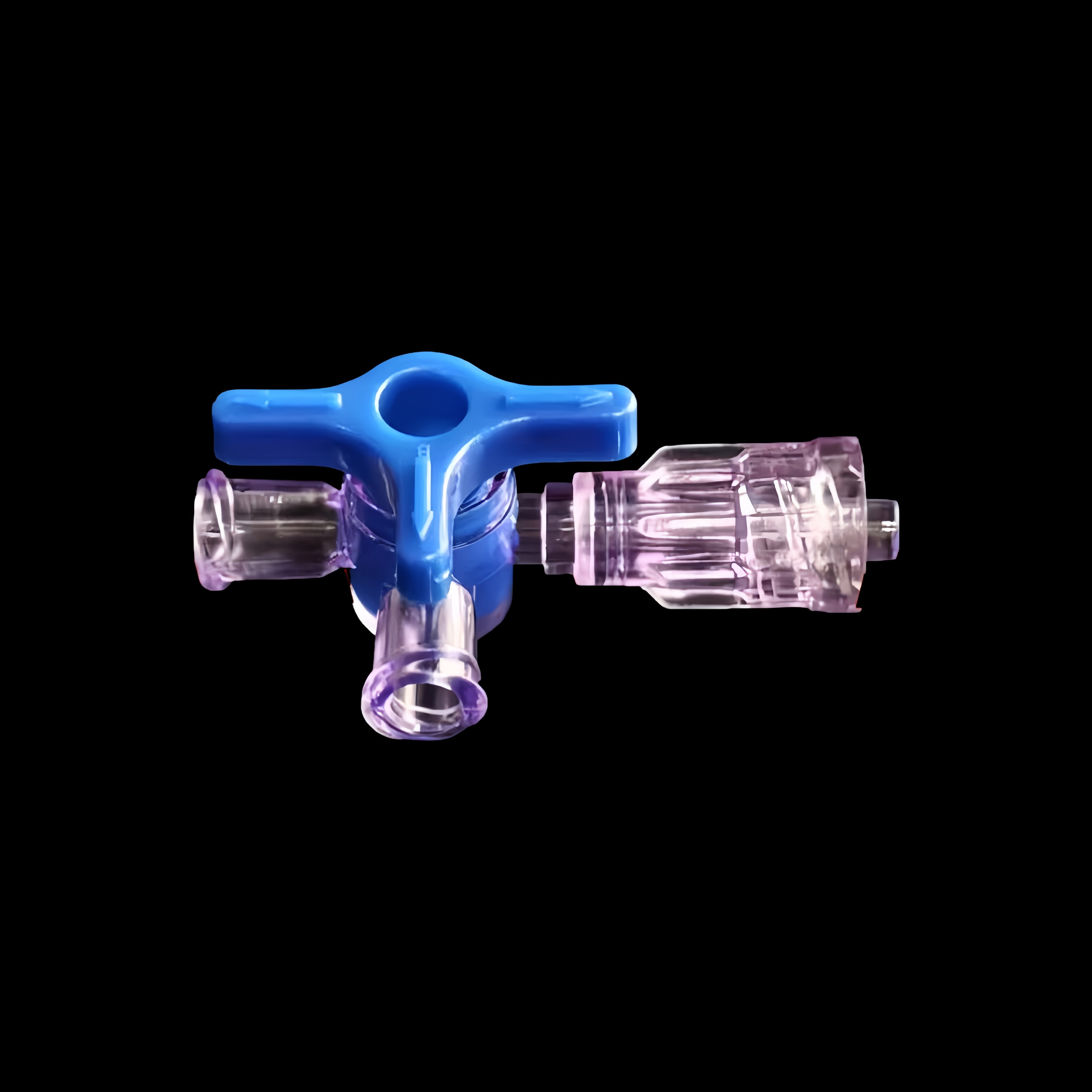 3-Way Luer Stopcock Valve, Medical, PC, Locking Male to Dual Female ...