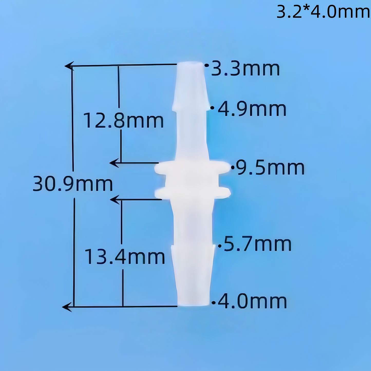 Reducer Tube Connectors Barb Fittings – Food‑Grade PP Plastic