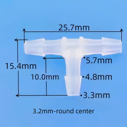 Equal Diameter T-Type Barbed Tee Connector – Durable PP Plastic Hose Joint for Secure and Leak-Free Plumbing