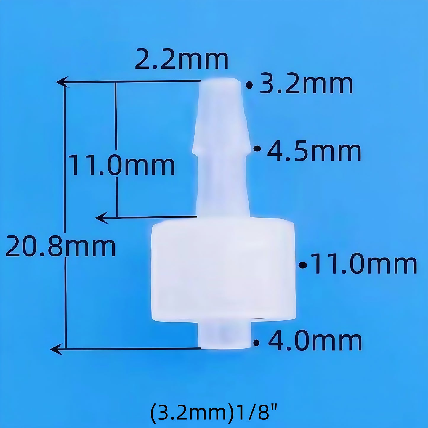 High-Purity Male Luer Barb Connector — Food-Grade PP, Leak-Resistant