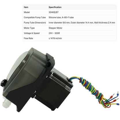 304KB High Flow Peristaltic Pump | 3250 ml/min | Milk Tea, Filling & Syrup Systems