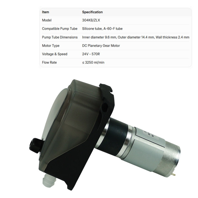 304KB High Flow Peristaltic Pump | 3250 ml/min | Milk Tea, Filling & Syrup Systems