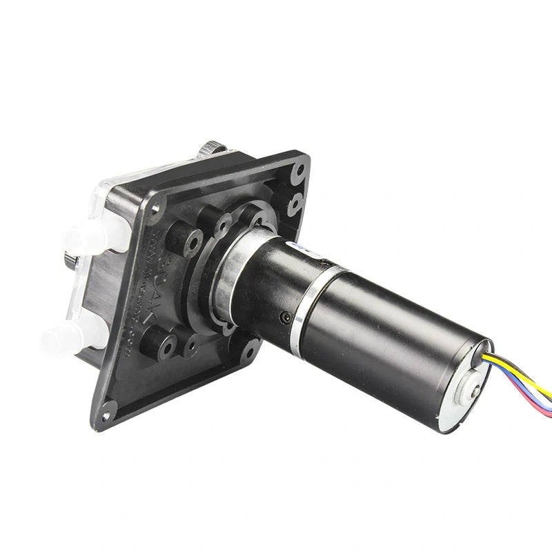 304K OEM Peristaltic Pump with stepper motor and wiring leads, suitable for analytical instruments and industrial liquid transfer applications
