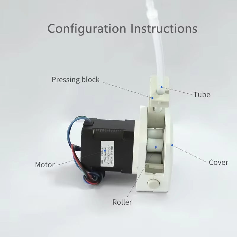 384Y Easy-Loading Peristaltic Pump | Flow Rate ≤ 215 ml/min | Compact Low-Pulse Tube Pump