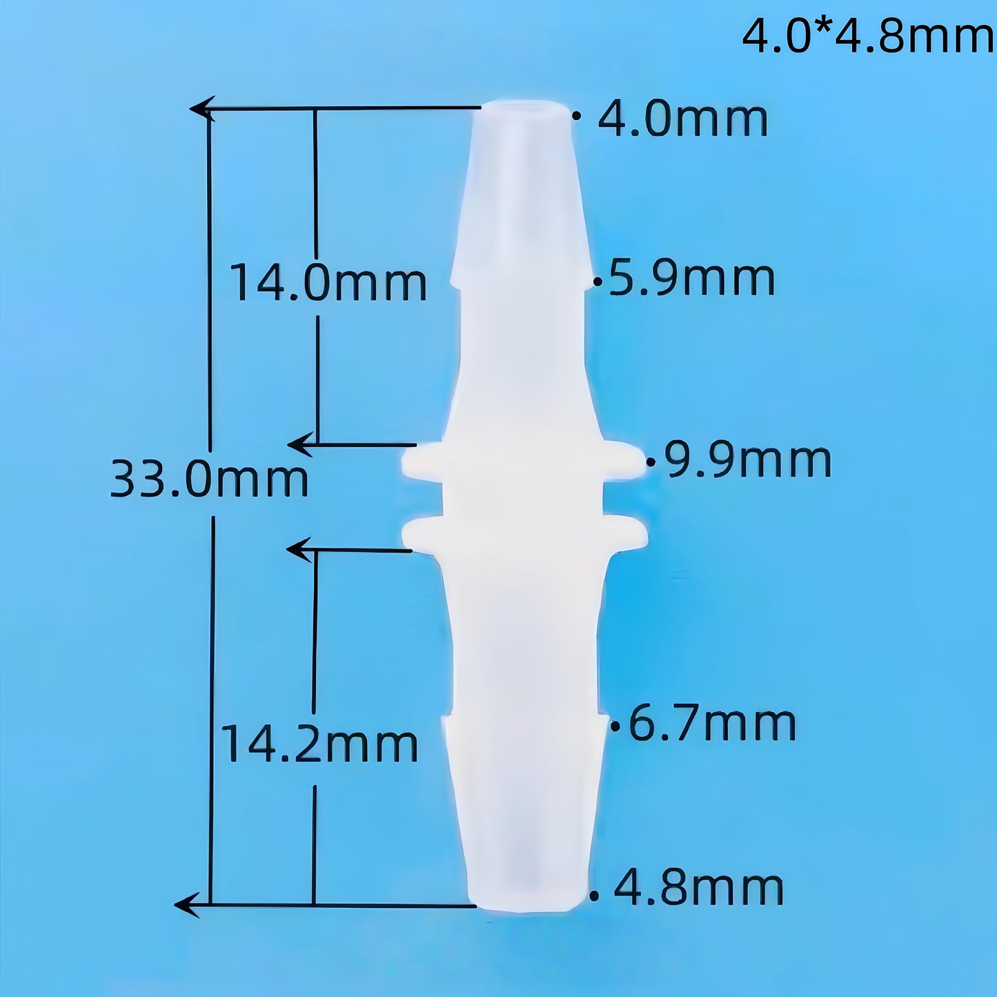 Reducer Tube Connectors Barb Fittings – Food‑Grade PP Plastic